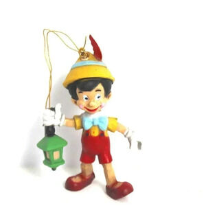 Vtg Holiday Plastic Pinocchio Christmas Tree Ornament (Walt Disney) Hong Kong